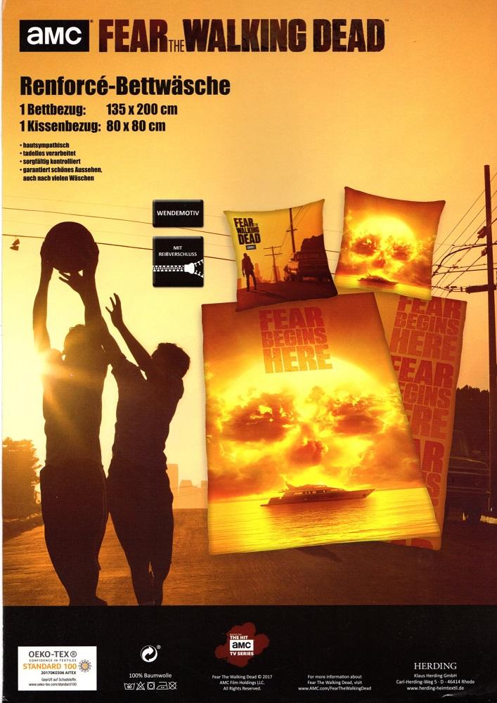 Bettwäsche Fear the Walking Dead - 135 x 200 cm + 80 x 80cm - Baumwolle - Renforcé